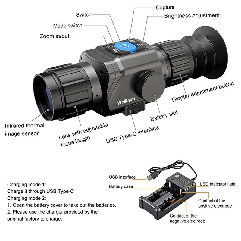 1600m Thermal Hunting Monocula - Thermal Scope Night Vision Monocular review and price